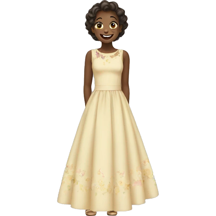 happy girls in dresses emoji