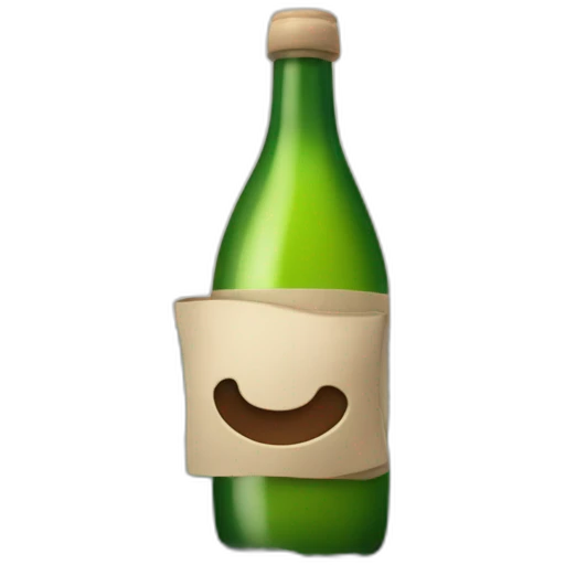 Bouteille à la mer avec un parchemin dedans emoji