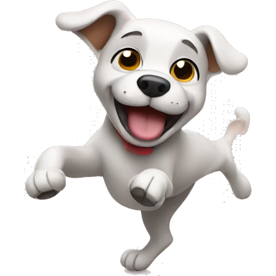 Dog dancing emoji