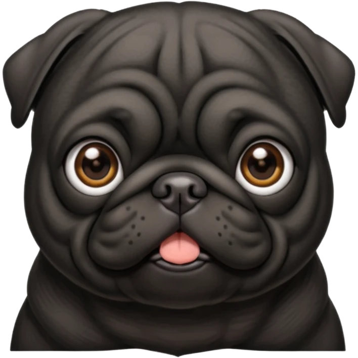Black pug emoji