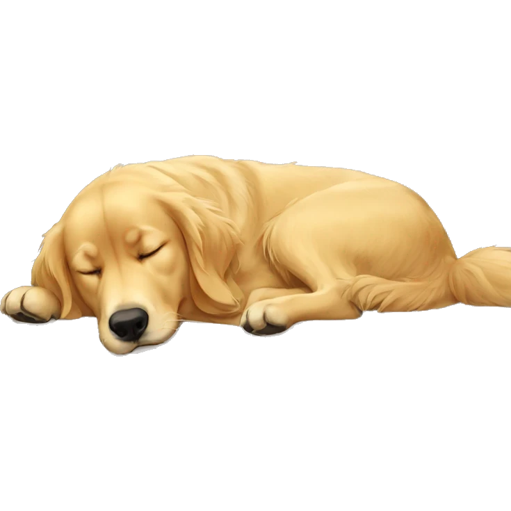 Sleeping on couch golden retriever emoji