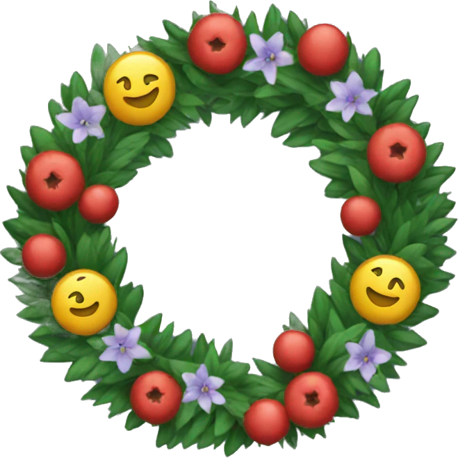 wreath  emoji