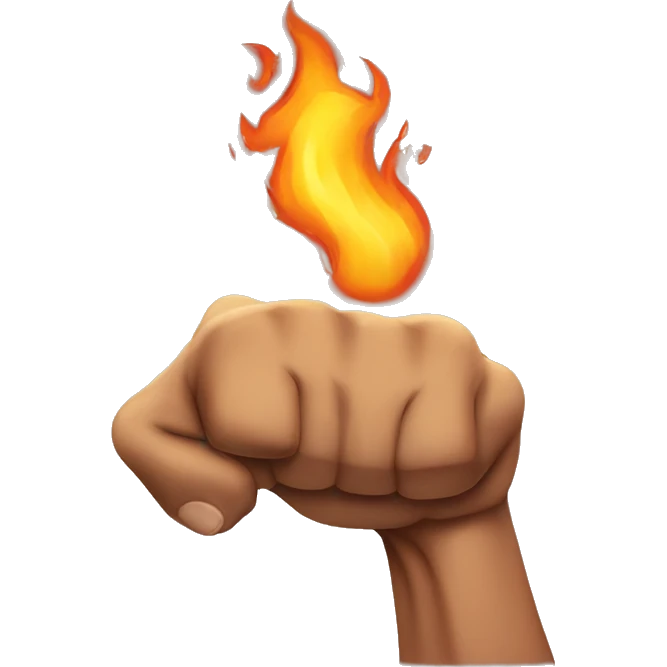 bicep emoji on fire emoji