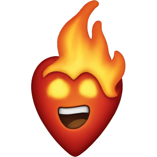Heart on fire emoji