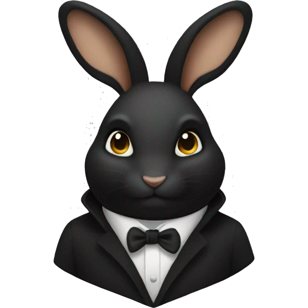 Lapin noir emoji