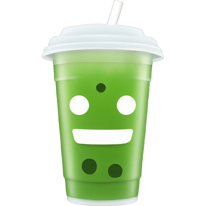Boba green tea  emoji