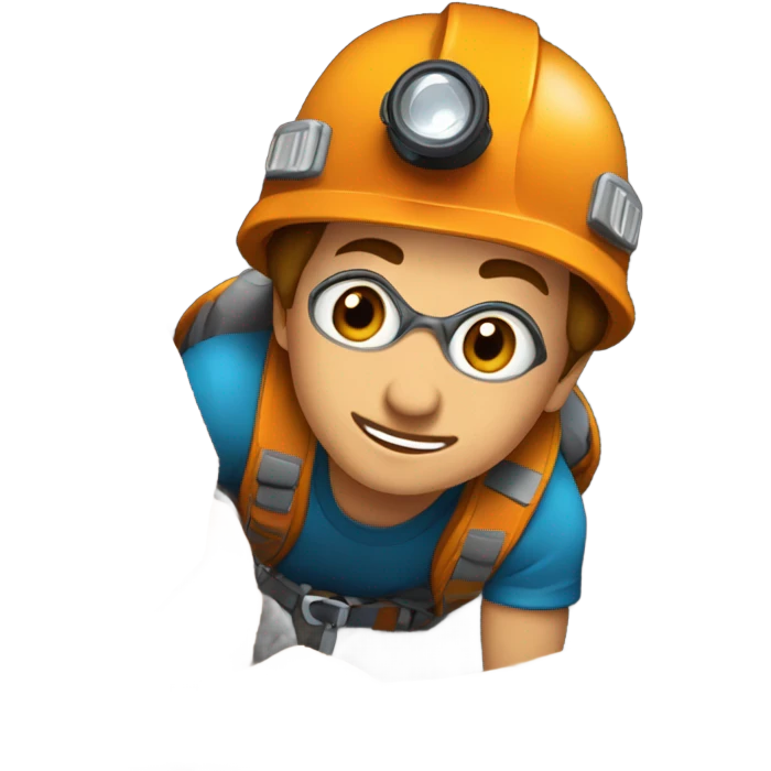 Caver going in hole emoji