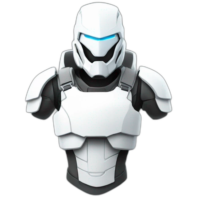 futuristic white Phantom squad Infiltration armored breastplate arms emoji