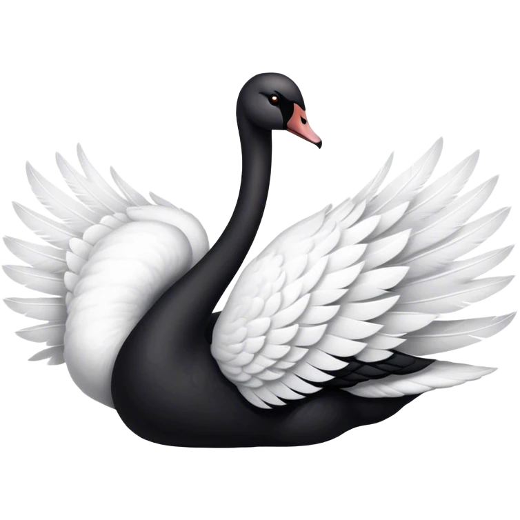 black swan, same as white swan emoji just black and facing the opposite direction emoji