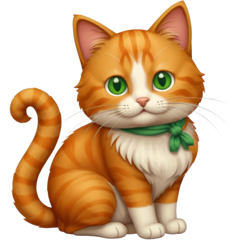 a cat with a knot in its tail emoji