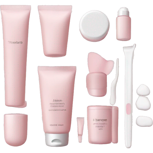 skin care Kit light pink emoji