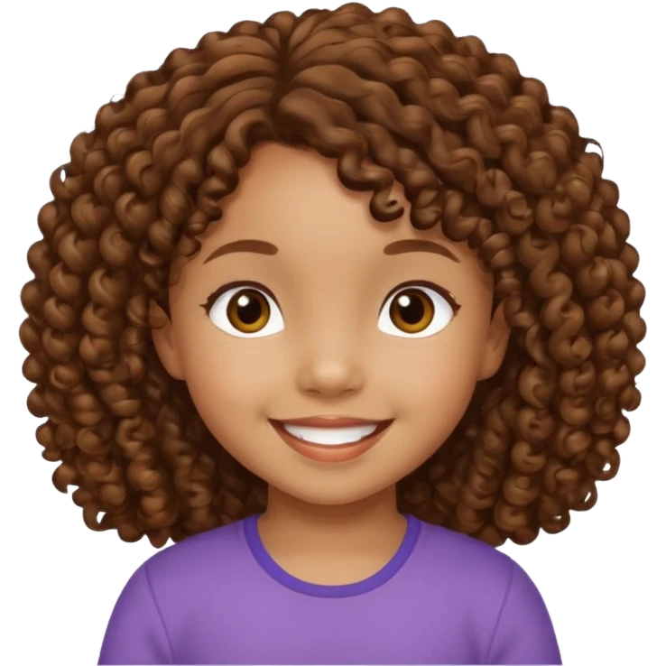 5 year old blasian girl with brown curly hair emoji