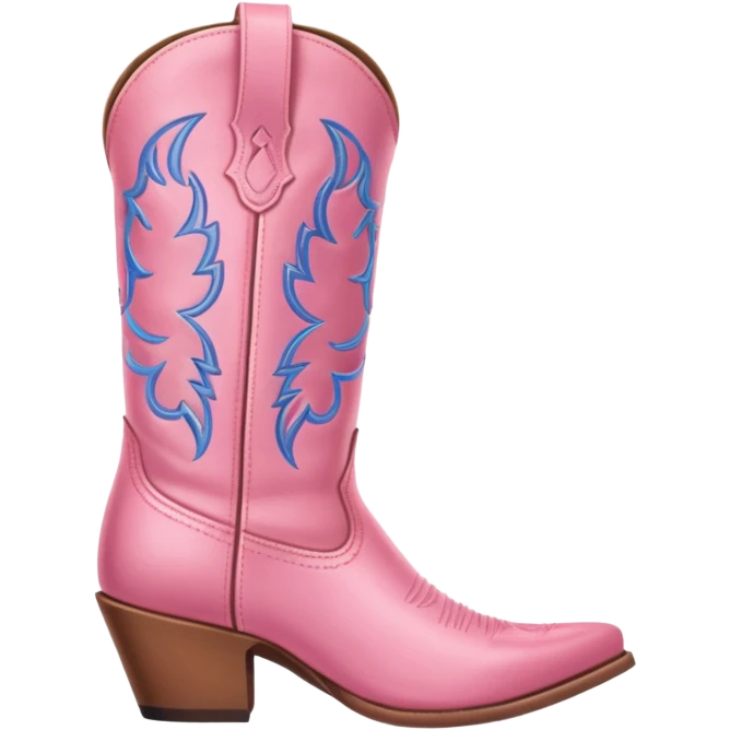 pink cowgirl boots emoji