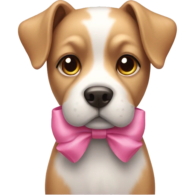 Dog with pink bow emoji
