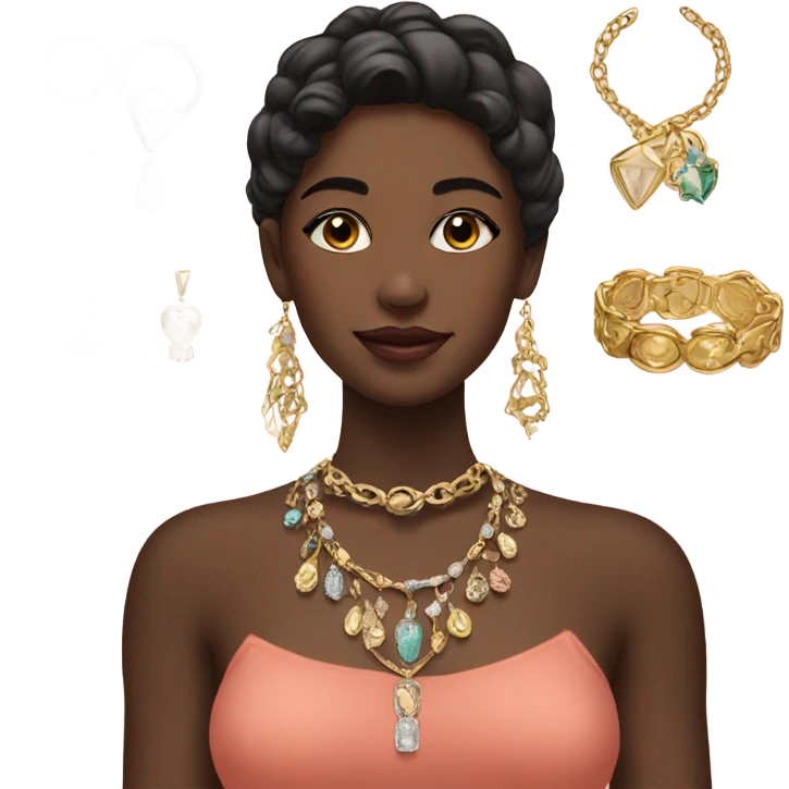 Girl  with jewelry display emoji