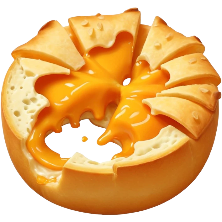 cheese puff with a bite taken out emoji