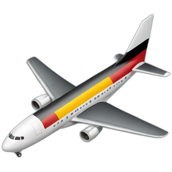 A plane with the german flag emoji
