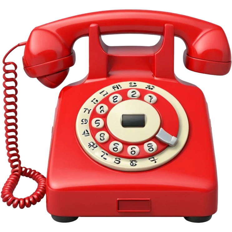 Red telephone from the 90s emoji