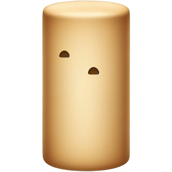 Long skin colored cylinder with a small mushroom shaped top emoji