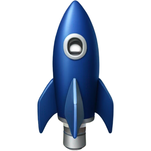 dark blue 
rocket emoji