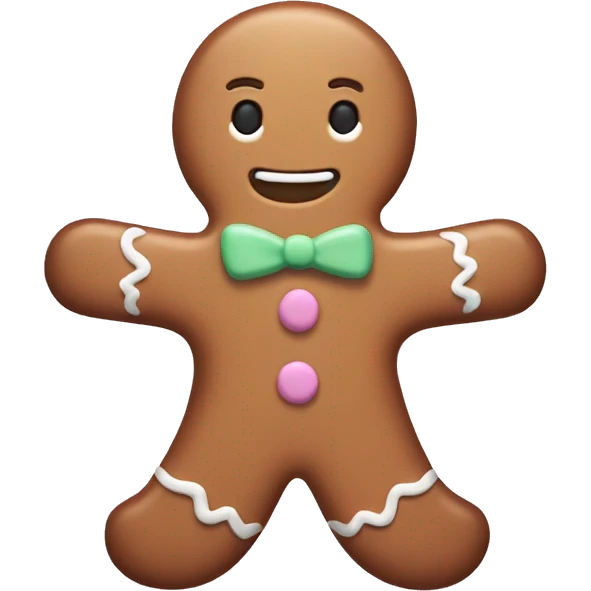 Pastel gingerbread man emoji