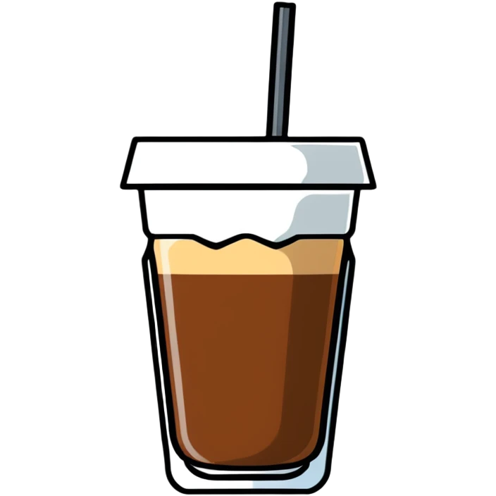 Cortado espresso drink in a small Gibraltar glass, milk and espresso coffee emoji