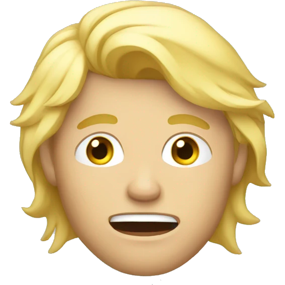blond man saying ZZZZ emoji