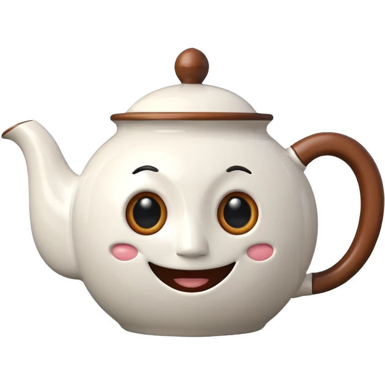 a teapot with eyes and mouth emoji
