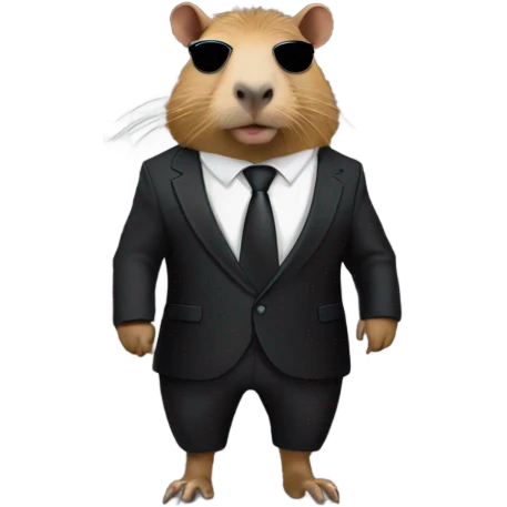 capybara secret agent emoji