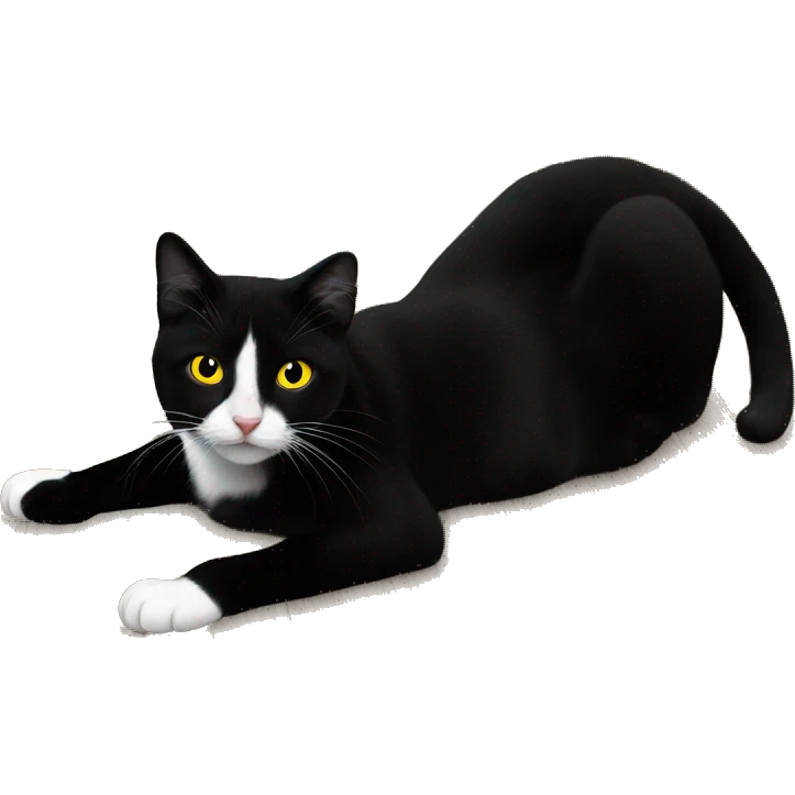 black cat on wooden floor emoji