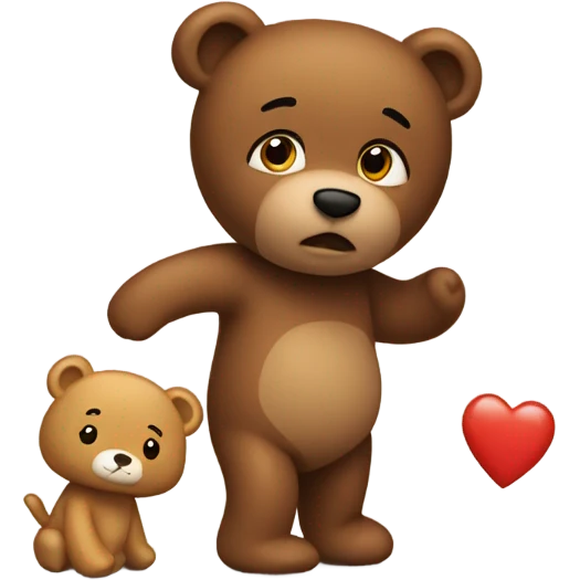 A girl loses her teddy bear and follows clues to find him.
 emoji