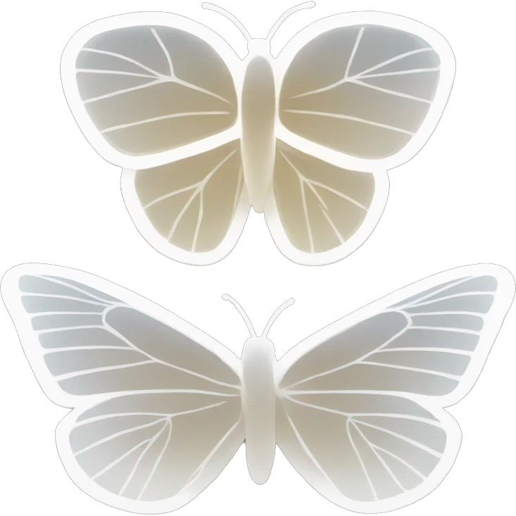 White outline butterfly emoji emoji