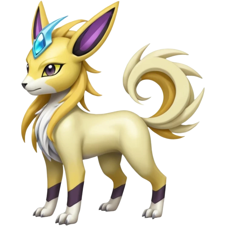 Colorful Meloetta-Manectric-Solgaleo-Raikou-Pokémon-Digimon-Fakémon-fusion-hybrid-creature emoji