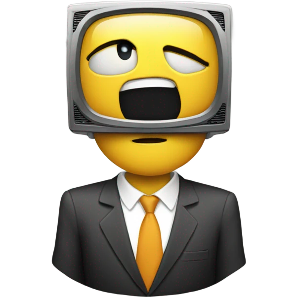 A person with a tv head and has a smile emoji