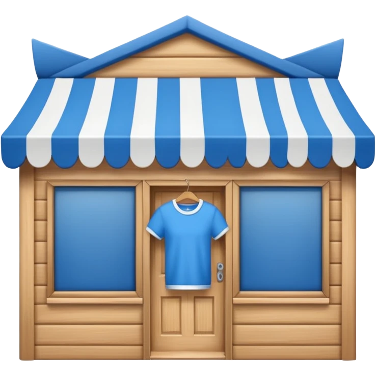 Tienda de ropa azul y blanca emoji