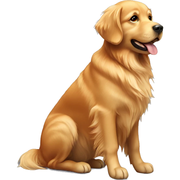 Golden retriever with reddish fur emoji