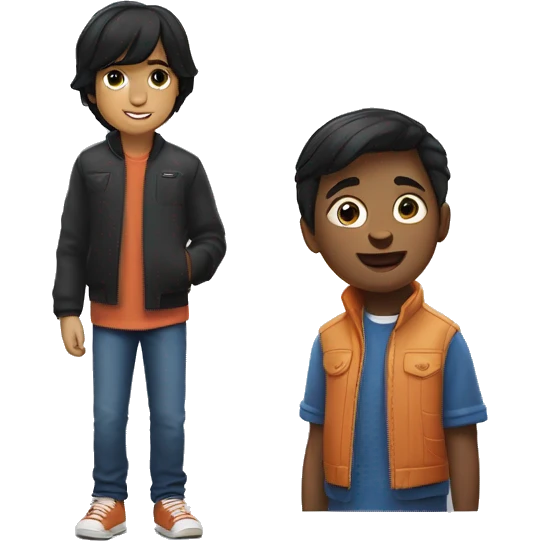 Une enceinte JBL next to a young boy with straight black hair emoji