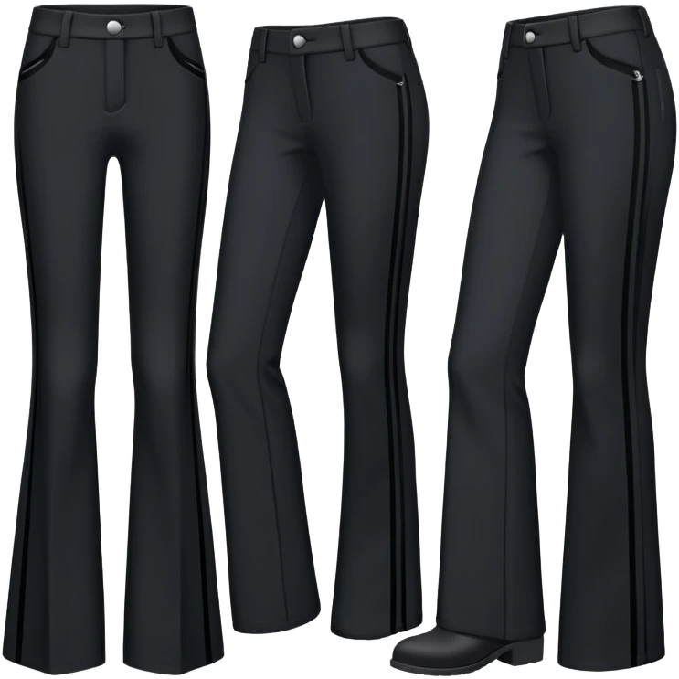 Bootcut black banding pants emoji