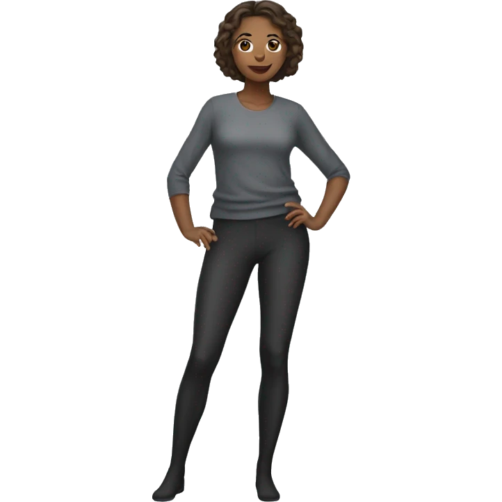 woman in outfit and tights emoji