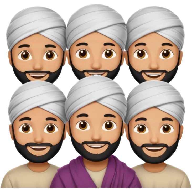Muslim men wearing turbans emoji