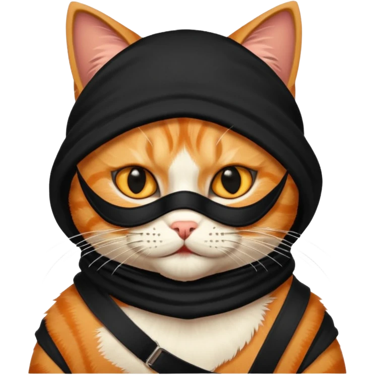 A robber cat emoji