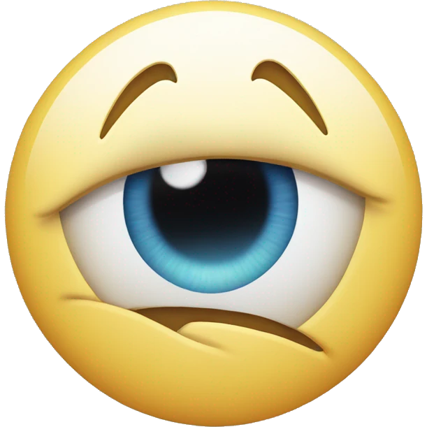 Eye rolling with smile emoji