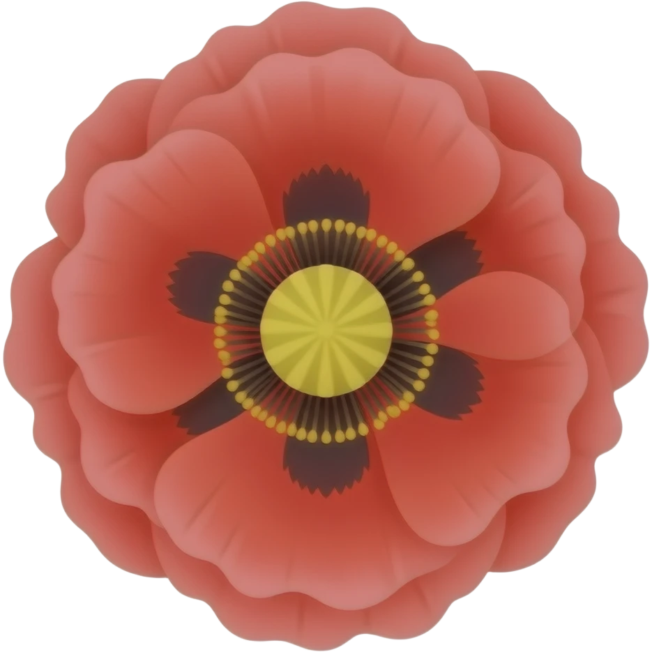 poppy flower emoji