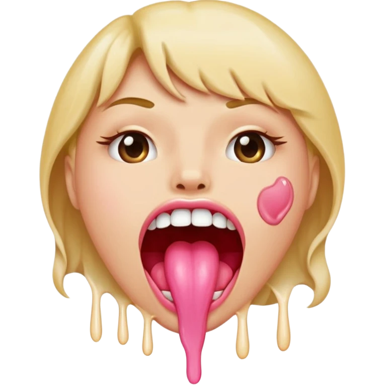 Hungry drooling and saliva dripping out of the mouth emoji