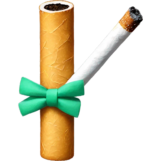 cigarette with a bow on it emoji