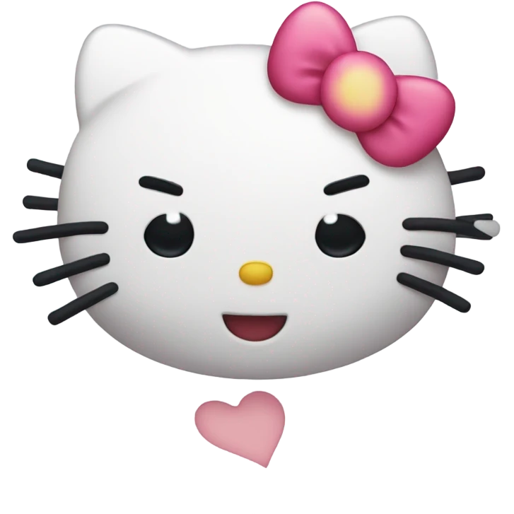 Hello kitty winking emoji