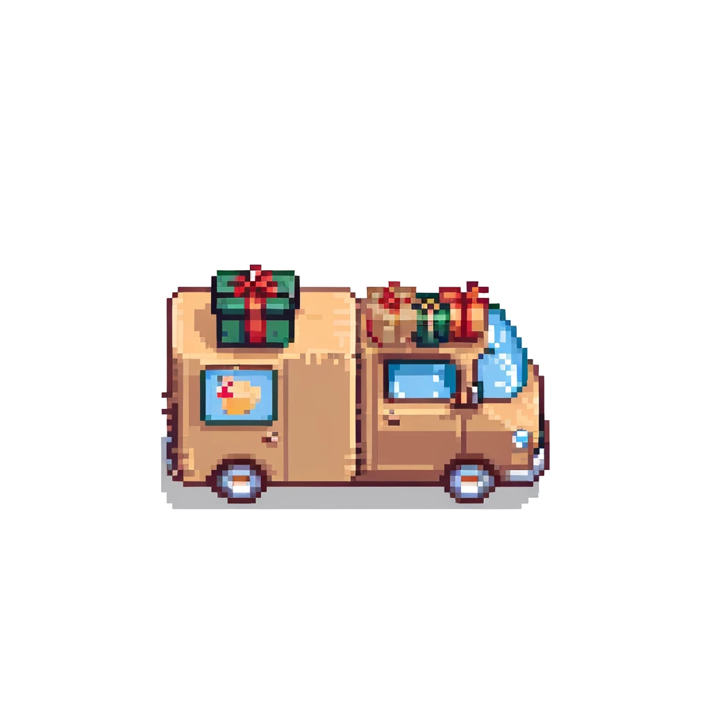 delivery truck with packages emoji