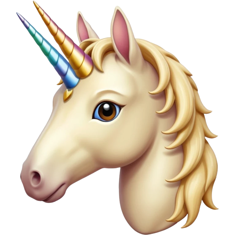 Beige unicorn emoji