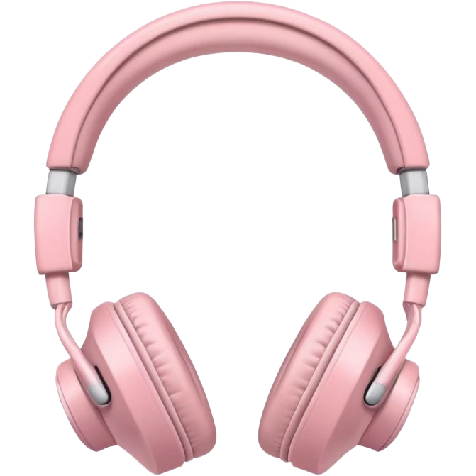 Light pink headphones emoji