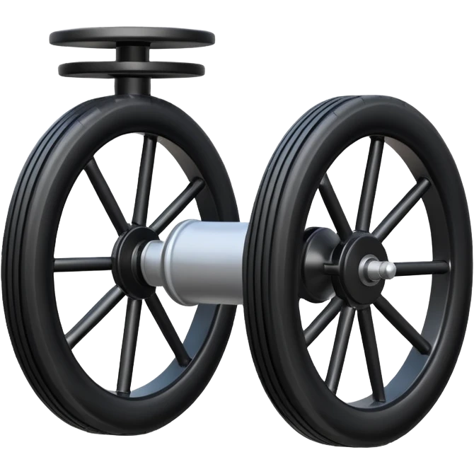 pneumatic wheel with landing gear emoji